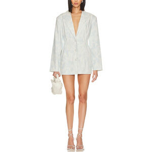 For Love And Lemons Light Blue Floral Dress